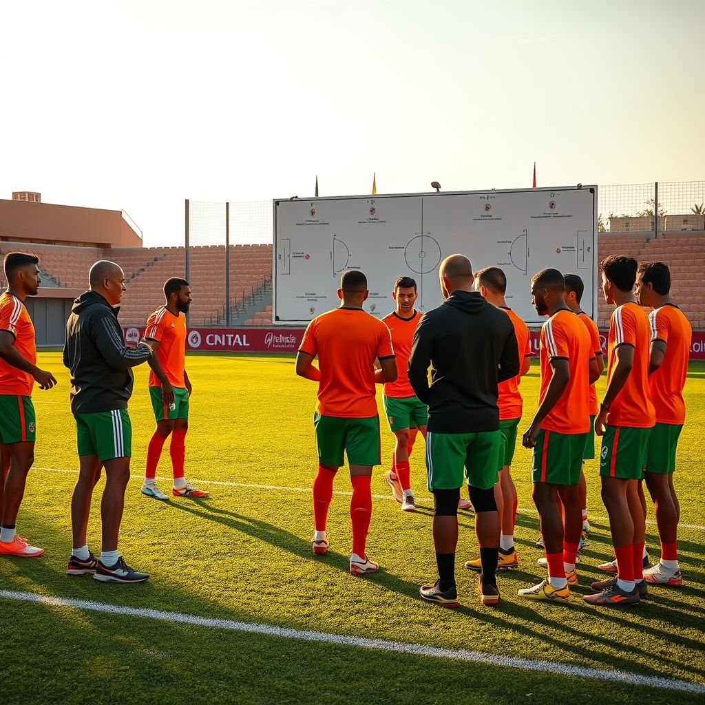 澳亚国际登录-摩洛哥瓦赫达赛前战术培训，提升比赛执行力